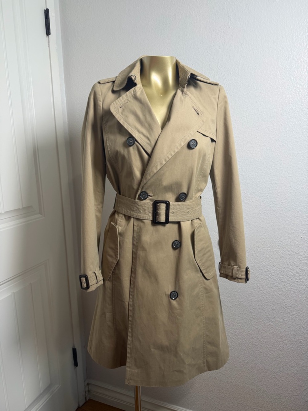 Zara Khaki Trench Coat with Belt